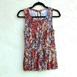 DELETTA Corbara Peplum Sleeveless Top Size S